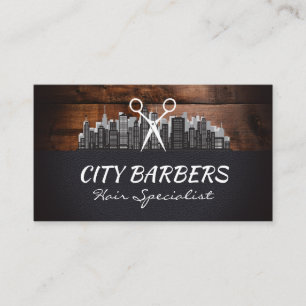 City Skyline   Scissors Business Card
