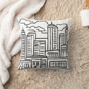 City Skyline Throw Pillow