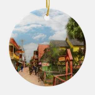 City - St Augustine Florida - Cozy Inn 1908 Ceramic Ornament