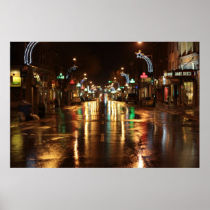 City street at  night poster