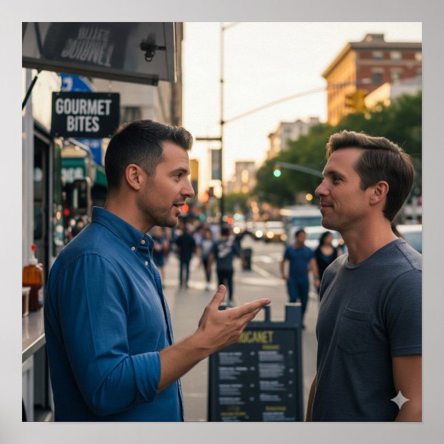 City Street Conversation Poster (Front)
