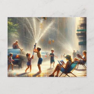 City Street in Summer Postcard