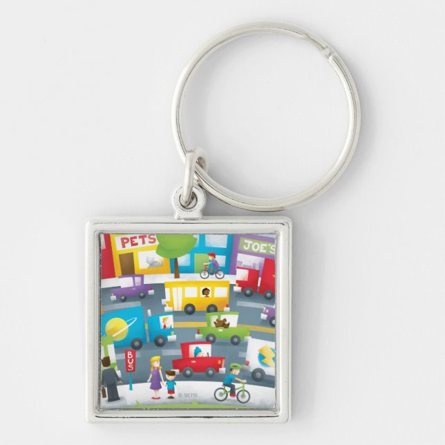 City Street Keychain (Front)