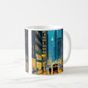 City Streets Magazine Illustration Coffee Mug
