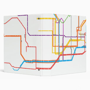 City subway map binder