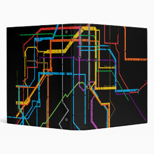 City subway map binder