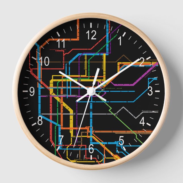City subway map clock (Front)