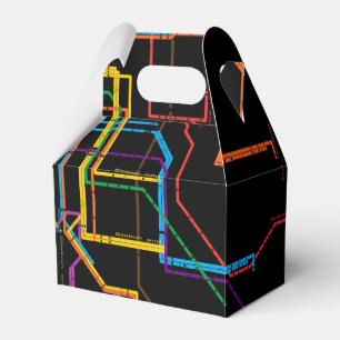 City subway map favor box