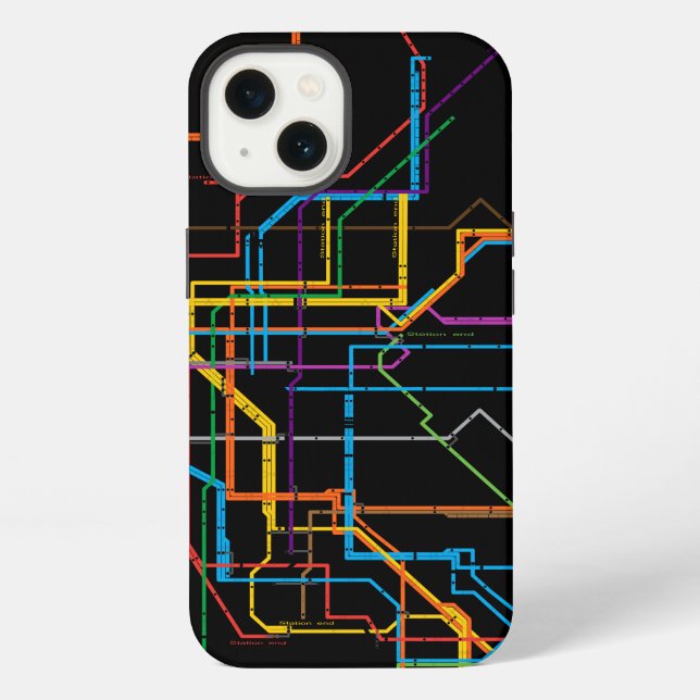City subway map iPhone case (Back)