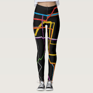 City subway map leggings
