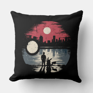 City Sunset Anime Pillow – Silhouette Reflection