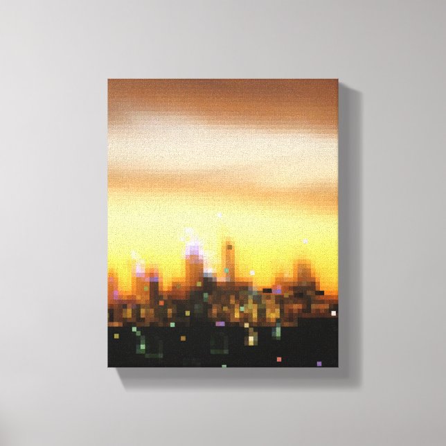 City sunset canvas print (Front)