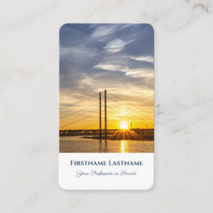 City sunset Taxi driver cabdriver city guide Business Card