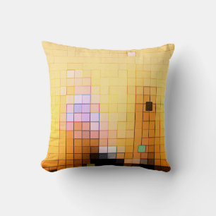 City sunset throw pillow
