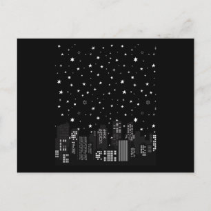 City Surrounded By Luminous Stars Postcard