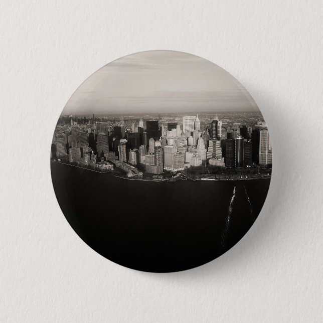 City that never sleeps 2 inch round button (Front)