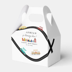 City Transportation Vehicles Truck Second Birthday Favor Box
