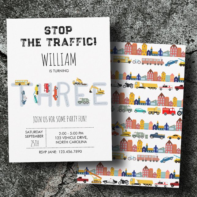 City Transportation Vehicles Truck Third Birthday (City Transportation Vehicles Truck Third Birthday)