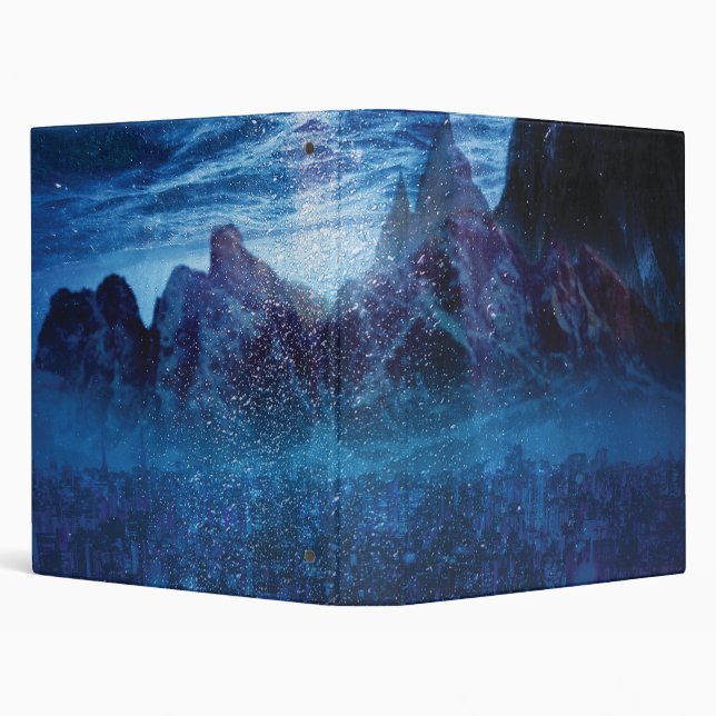 City under the ocean fantasy canvas print trifold  binder (Background)