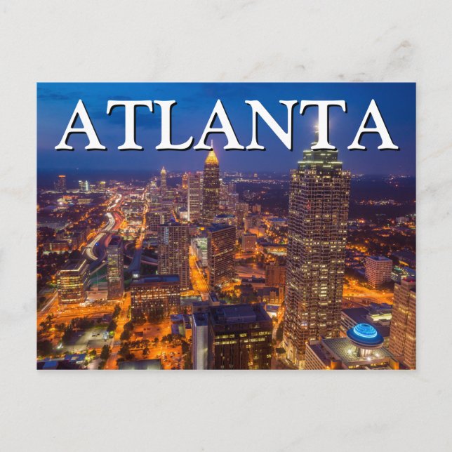 City View at Night | Atlanta, Georgia Postcard (Front)