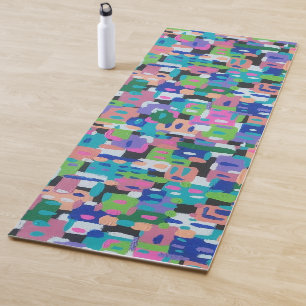 City View at Night Geometric Print  Yoga Mat