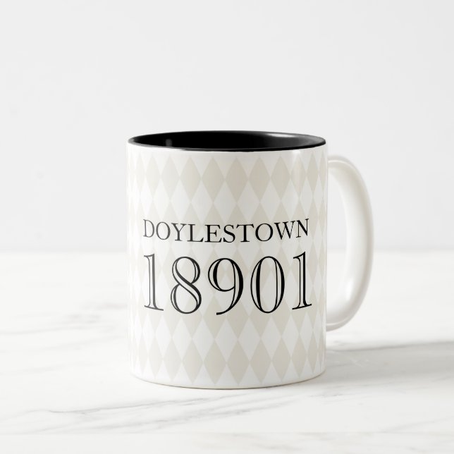 CITY ZIP CODE Moving New Home Real Estate Classic Two-Tone Coffee Mug (Front Right)