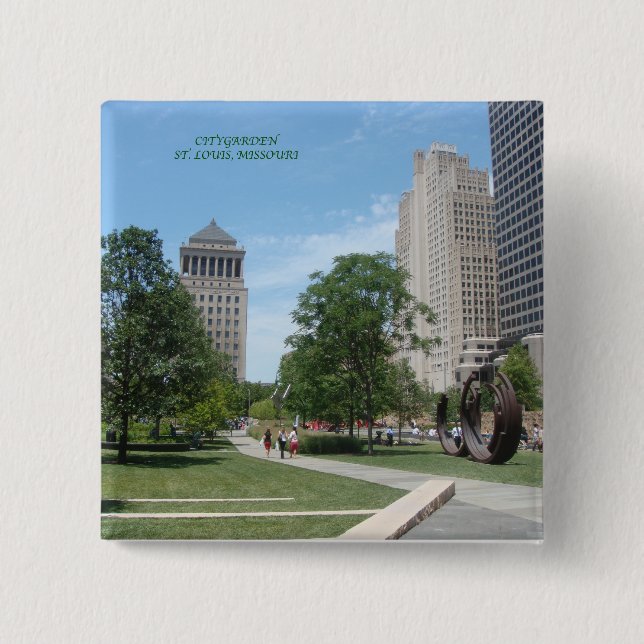 Citygarden 2 Inch Square Button (Front)
