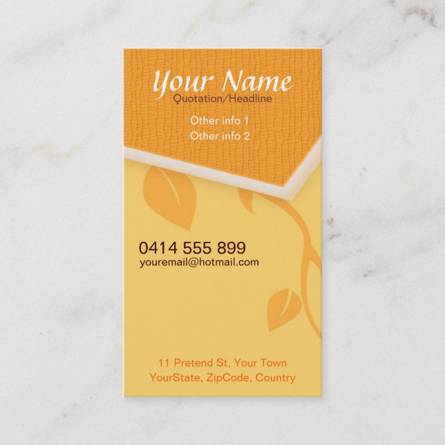 CityNature Vertical Business Card (Front)