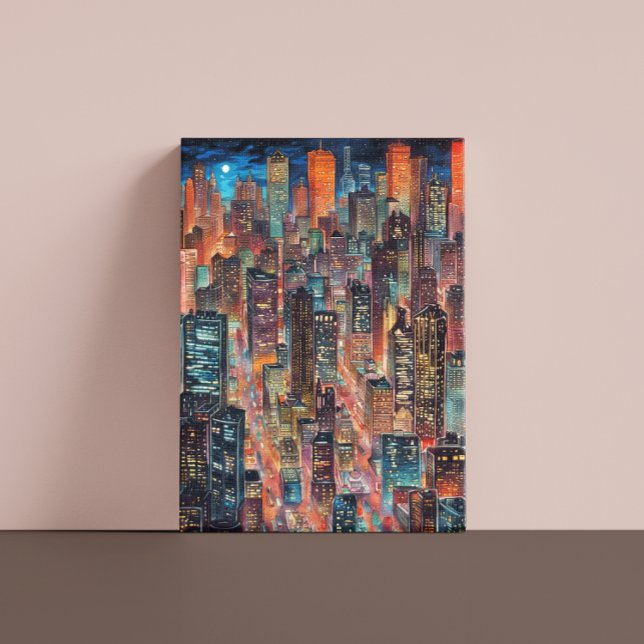 Cityscape At Night Canvas Print (Creator Uploaded)