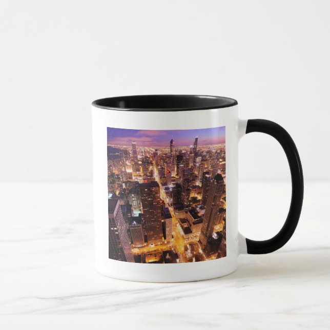 Cityscape at night of Chicago Mug (Right)