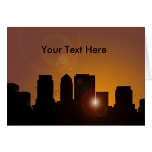 Cityscape at sunrise