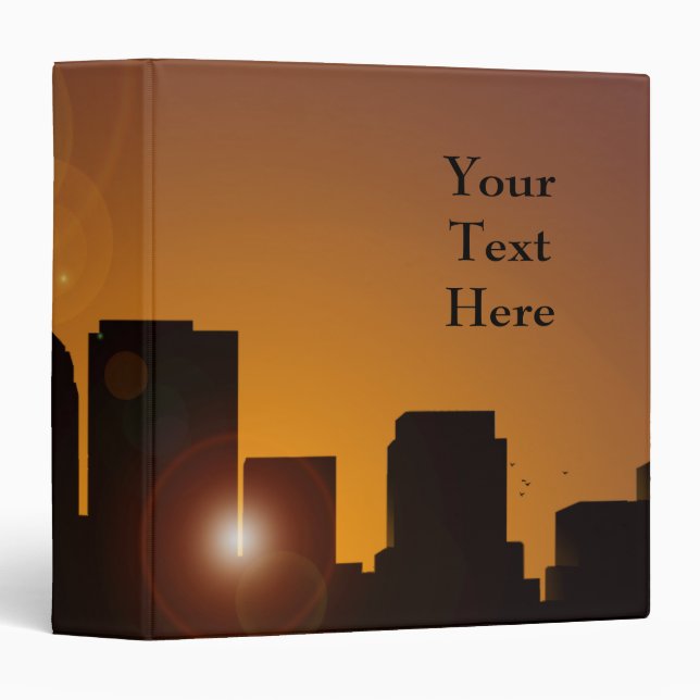 Cityscape at sunrise binder (Front/Spine)