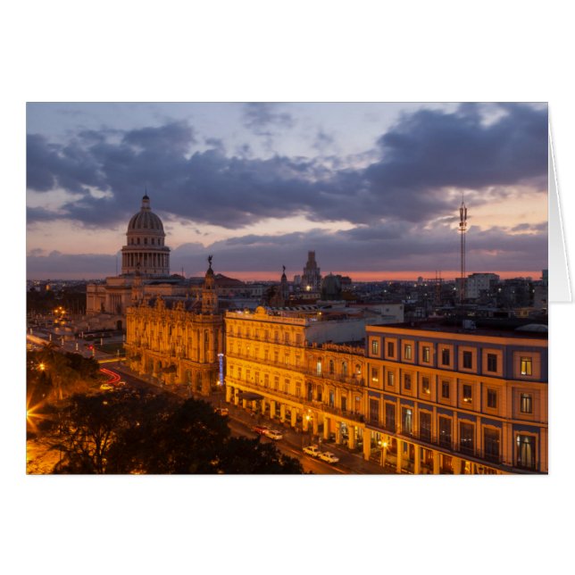 Cityscape at sunset, Havana, Cuba (Front Horizontal)