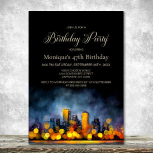 Cityscape Birthday Party Invitation