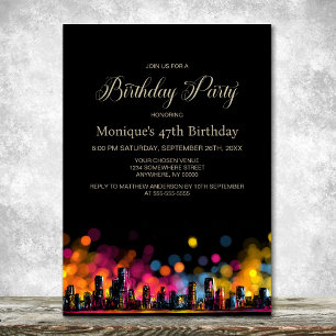 Cityscape Birthday Party Invitation