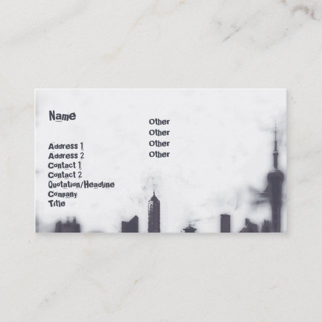 Cityscape - Business Card (Front)