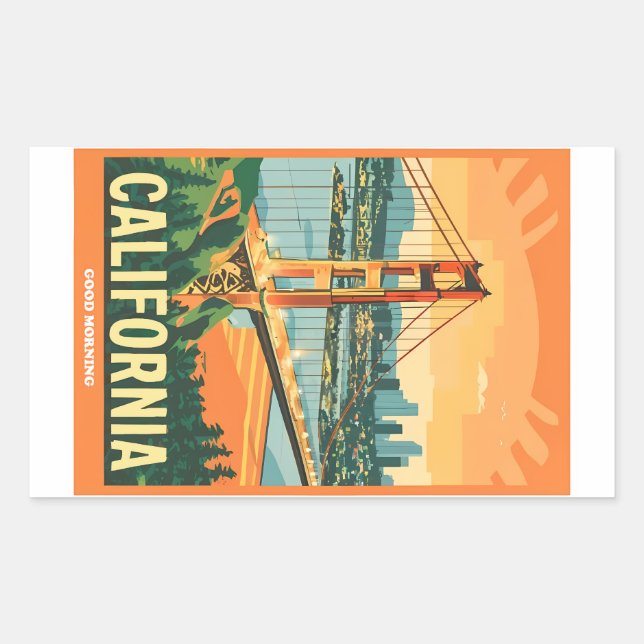 Cityscape California Eye-Catching Vector Design Sticker (Front)