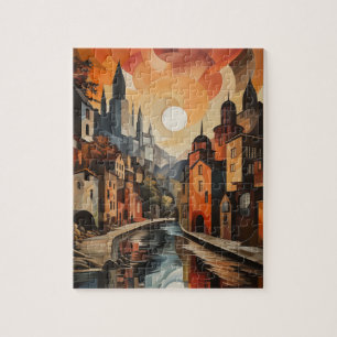 Cityscape dans les tons chauds Puzzle