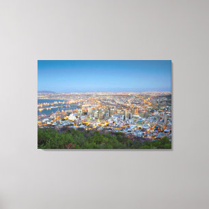 Cityscape From Summit Of Signal Hill At Dusk Canvas Print
