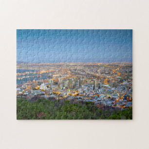 Cityscape From Summit Of Signal Hill At Dusk Jigsaw Puzzle