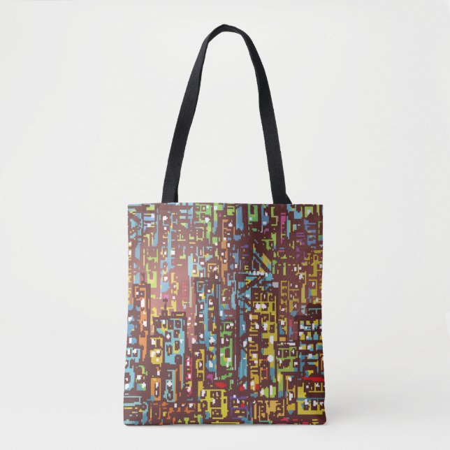 Cityscape hand drawn illustrationart,street,city,s tote bag (Front)
