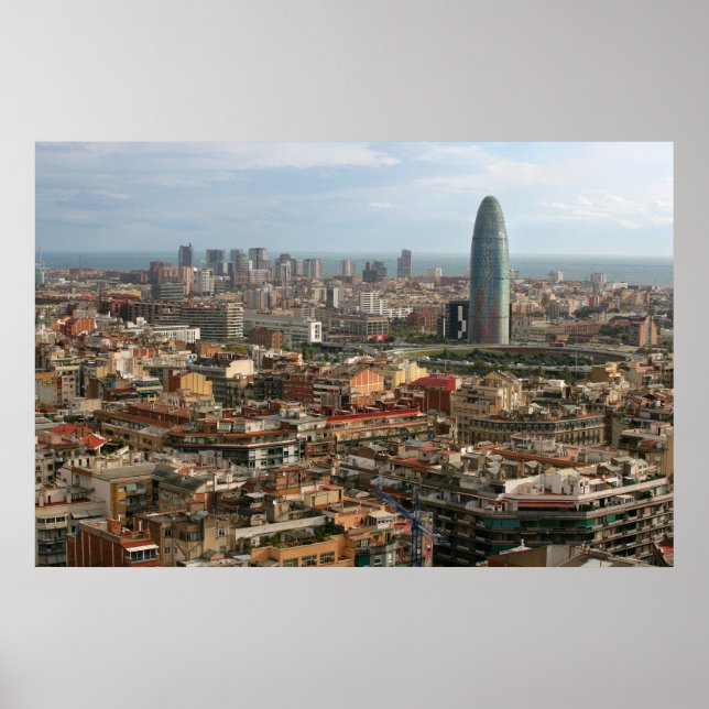 cityscape of barcelona poster (Front)
