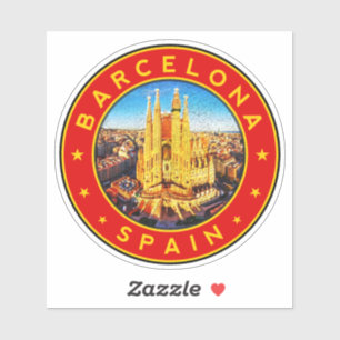 Cityscape of Barcelona with Sagrada Familia