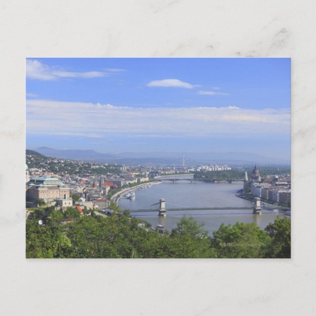 Cityscape of Budapest Postcard (Front)