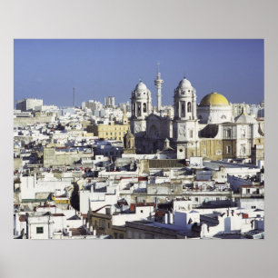 Cityscape of Cadiz, Spain Poster