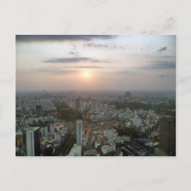 Cityscape of Hoi Chi Mihn (Saigon) from Sky Tower Postcard (Front)