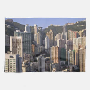 Cityscape of Hong Kong, China Kitchen Towel