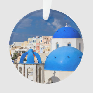 Cityscape of Santorini, Greece Ornament