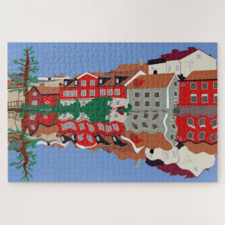 Cityscape of the swedish town Eskilstuna Jigsaw Puzzle
