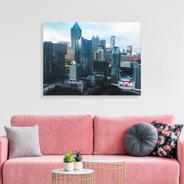 Cityscape Stretched Canvas Print (Insitu(LivingRoom))
